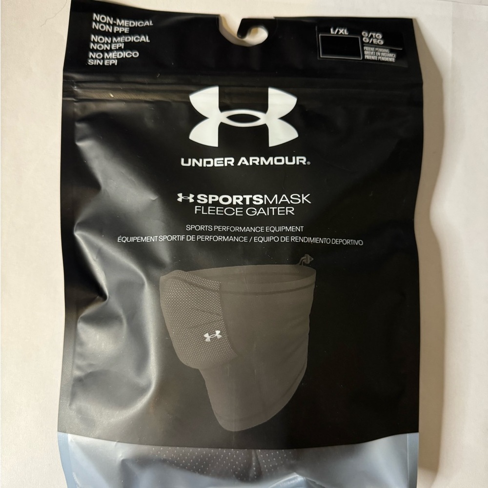 New Under Armour Sportsmask Fleece Gaiter Black/Charcoal L/XL New ($40 Retail)